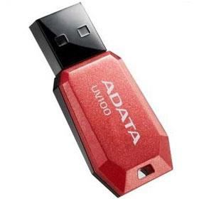 ADATA UV100 Slim Bevelled USB Flash Drive Red - 16GB